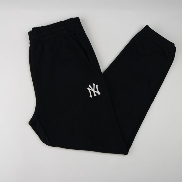 MLB NEW YORK YANKEES BLACK BASIC LOGO TRAINING JOGGER PANTS - Picture 1 of 9